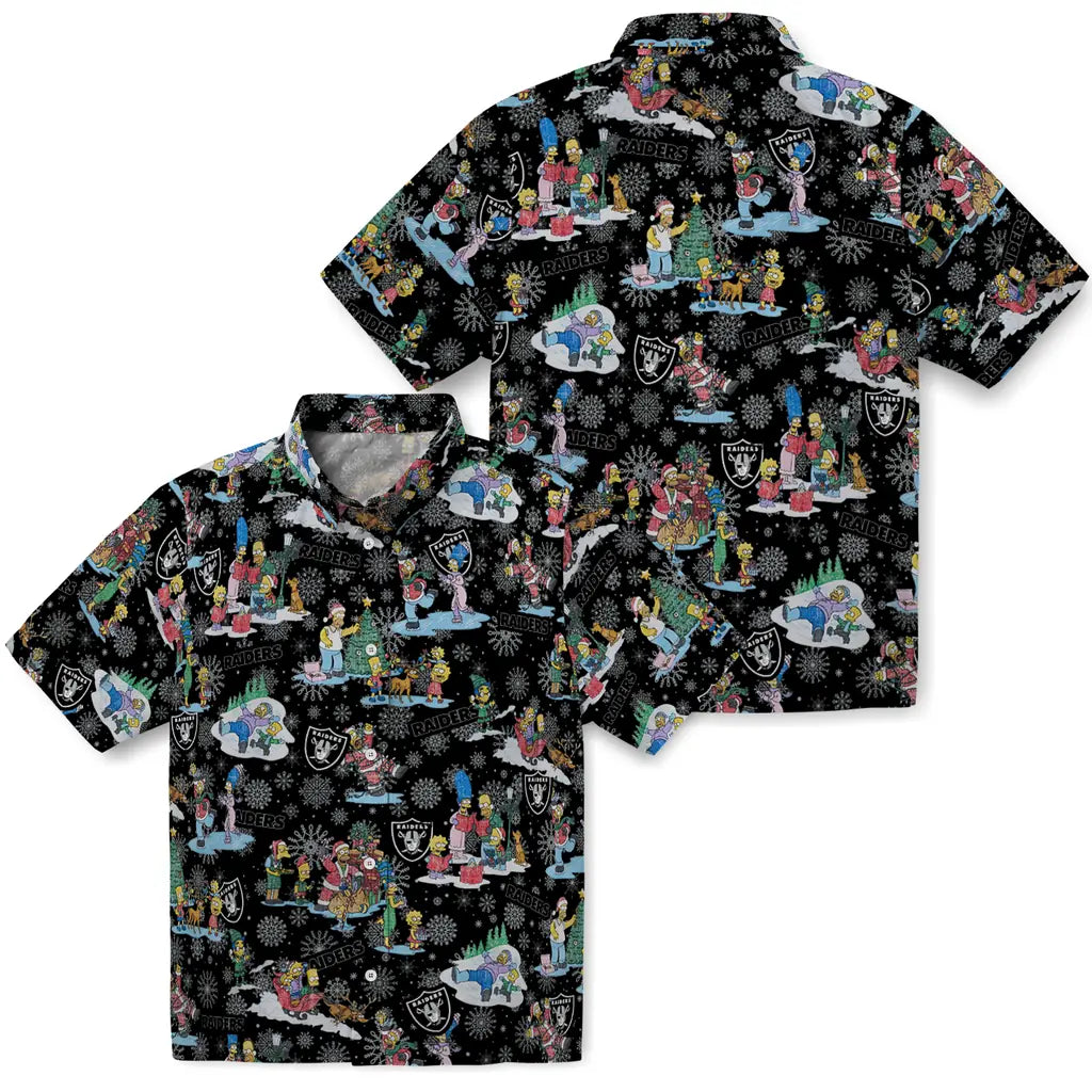 Las Vegas Raiders Hawaiian Shirt - Simpsons Christmas | Moonbestprint