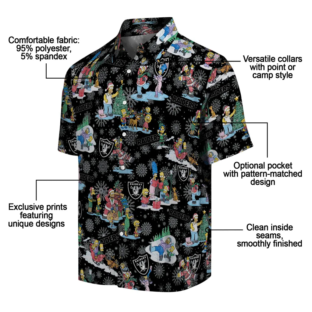 Las Vegas Raiders Hawaiian Shirt - Simpsons Christmas | Moonbestprint