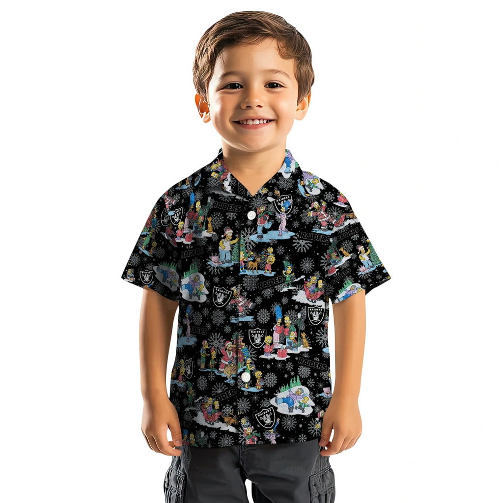 Las Vegas Raiders Hawaiian Shirt - Simpsons Christmas | Moonbestprint