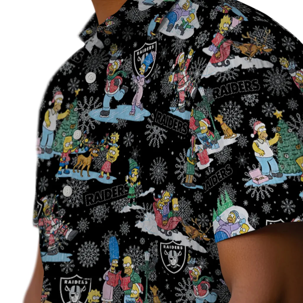 Las Vegas Raiders Hawaiian Shirt - Simpsons Christmas | Moonbestprint