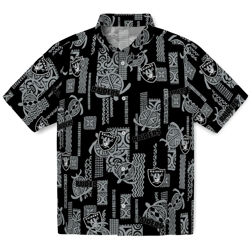 Las Vegas Raiders Hawaiian Shirt - Turtle Lines | Moonbestprint