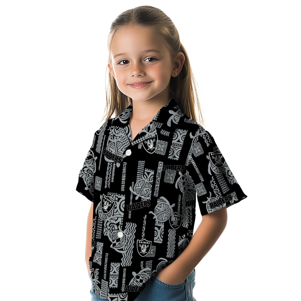 Las Vegas Raiders Hawaiian Shirt - Turtle Lines | Moonbestprint