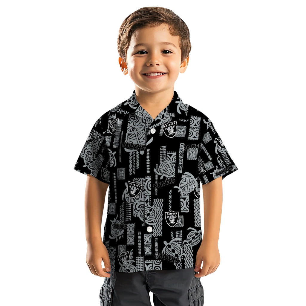 Las Vegas Raiders Hawaiian Shirt - Turtle Lines | Moonbestprint