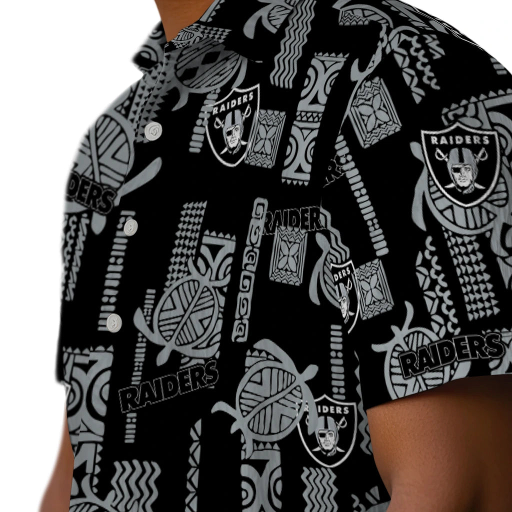 Las Vegas Raiders Hawaiian Shirt - Turtle Lines | Moonbestprint