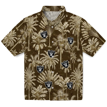 Las Vegas Raiders Hawaiian Shirt - Vintage Palm Tree | Moonbestprint