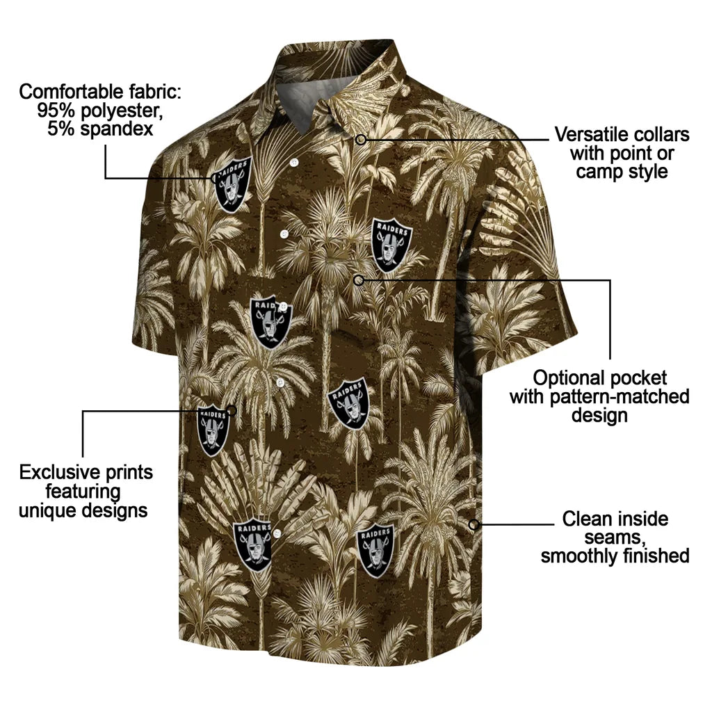 Las Vegas Raiders Hawaiian Shirt - Vintage Palm Tree | Moonbestprint