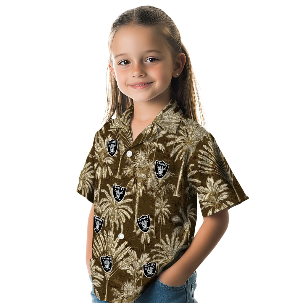 Las Vegas Raiders Hawaiian Shirt - Vintage Palm Tree | Moonbestprint