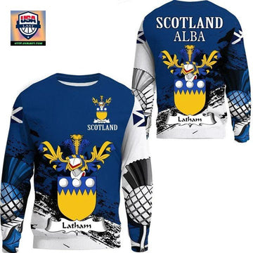 Latham Scottish Family Crest Scotland Special Sweater A7 ? Usalast