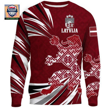Latvia ? The Latvian Lion Sweater A7 ? Usalast