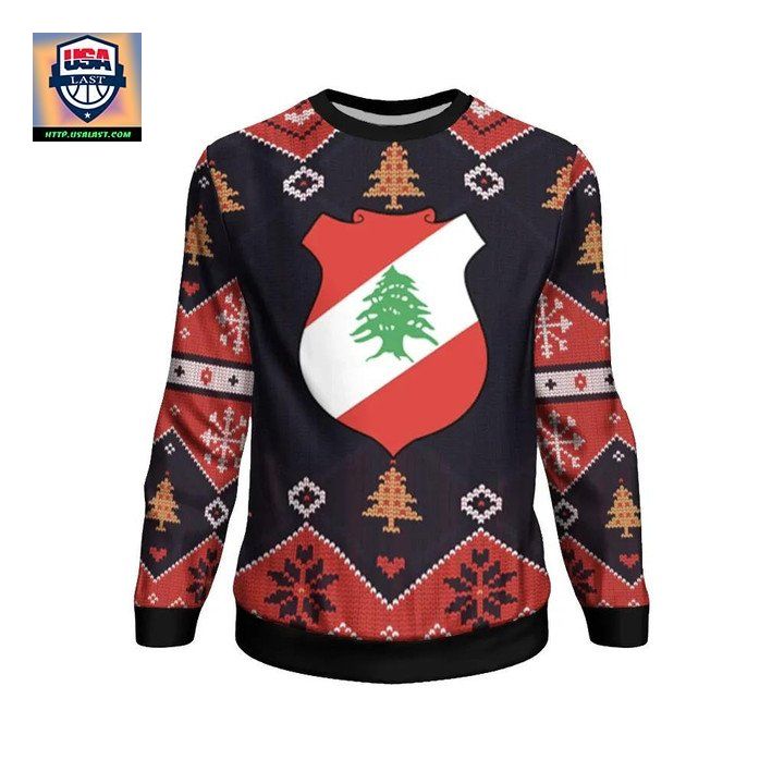 Lebanon Christmas Sweater ? Santa Claus Ho Ho Ho ? Bn1810 ? Usalast