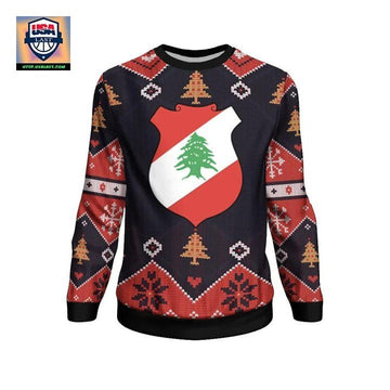 Lebanon Christmas Sweater ? Santa Claus Ho Ho Ho ? Bn1810 ? Usalast