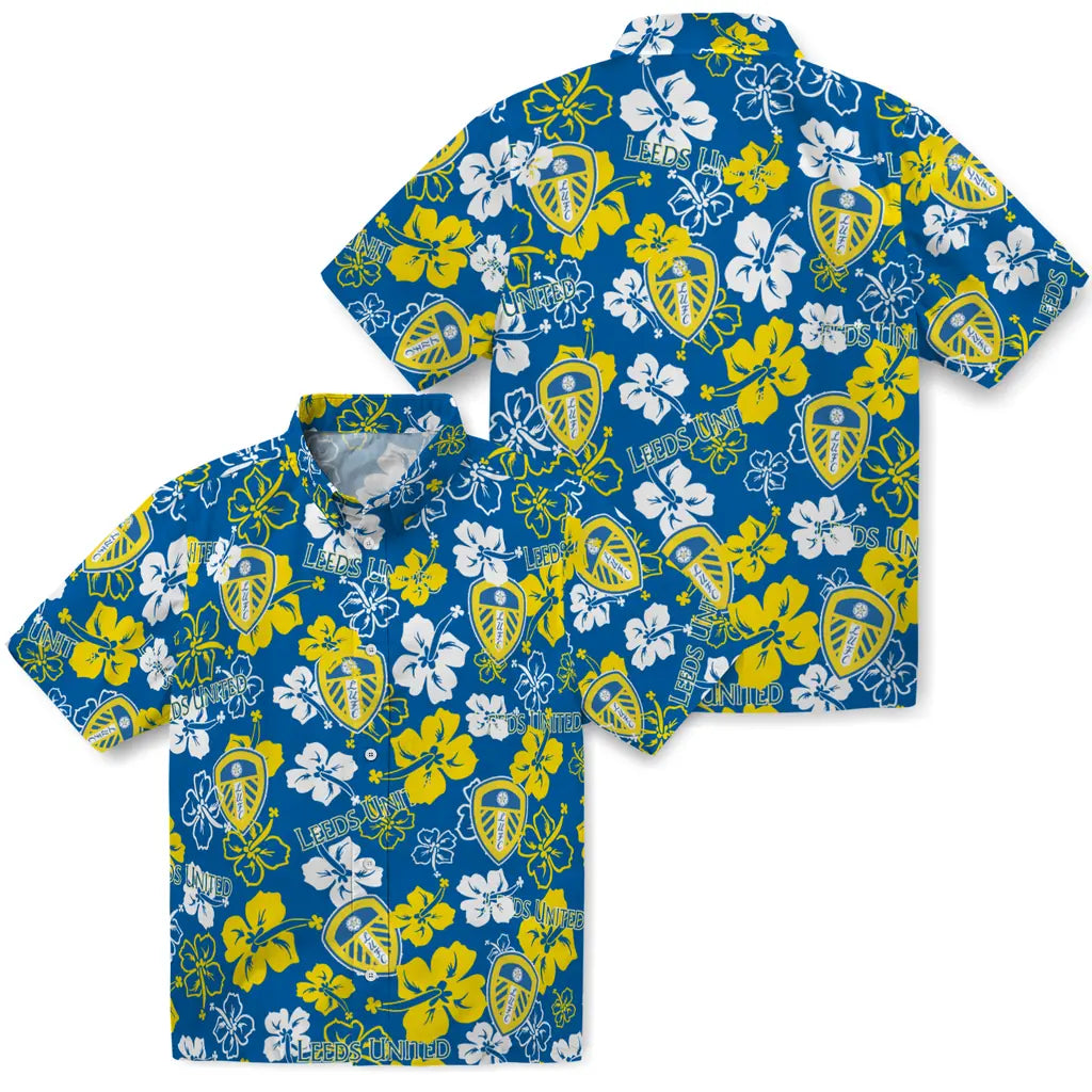 Leeds United Hibiscus Bloom Hawaiian Shirt – Moonbestprint
