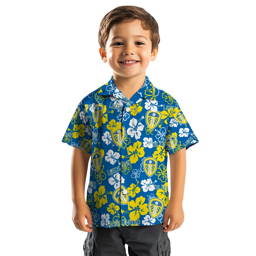 Leeds United Hibiscus Bloom Hawaiian Shirt – Moonbestprint