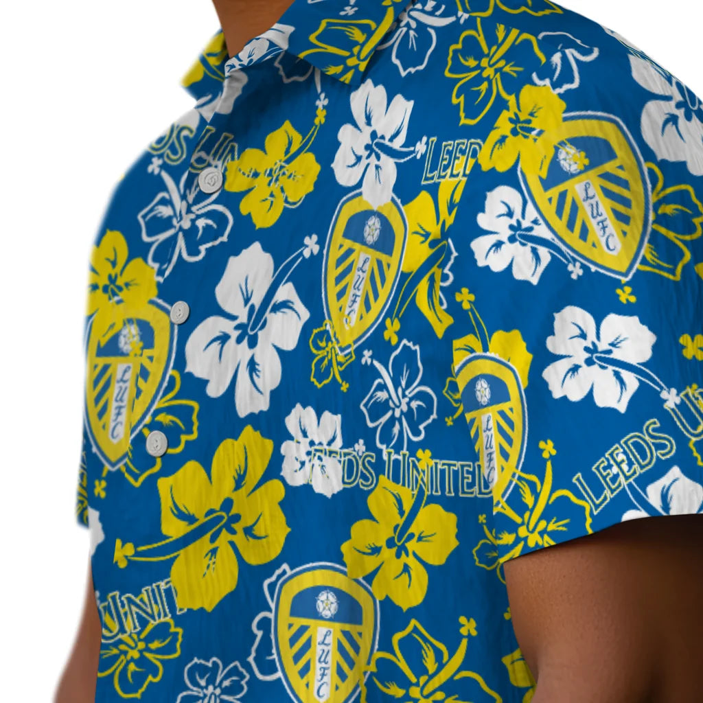 Leeds United Hibiscus Bloom Hawaiian Shirt – Moonbestprint