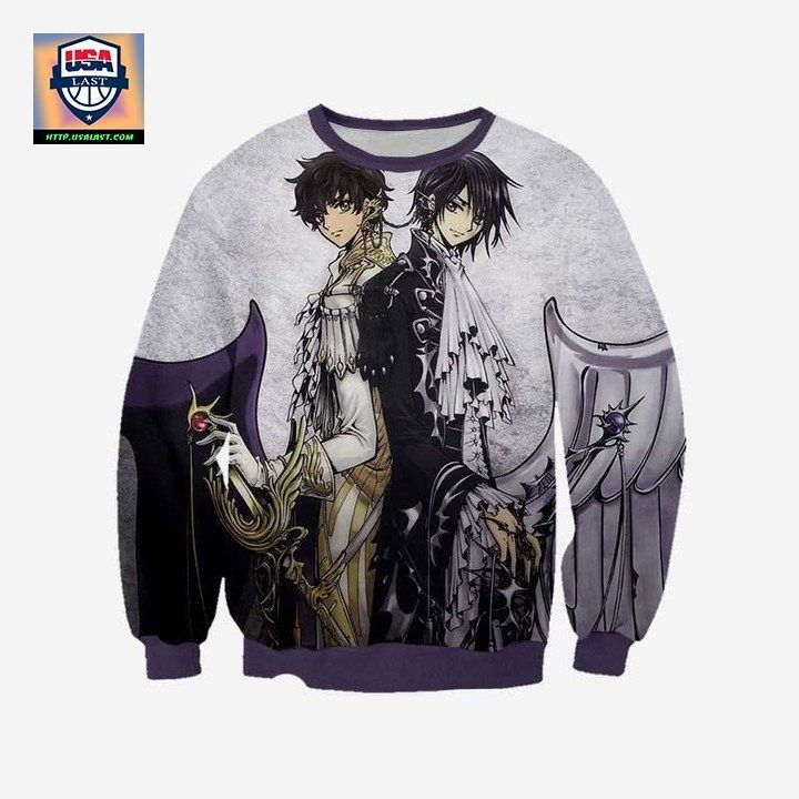 Lelouch Suzaku Sweater ? Code Geass 3D Printed Sweater ? Usalast