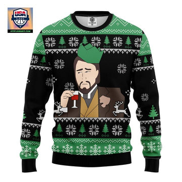 Leonardo Dicaprio Drinking Meme Ugly Christmas Sweater Amazing Gift Idea Thanksgiving Gift ? Usalast