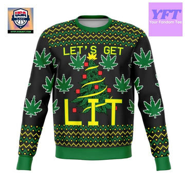 Lets Get Lit Funny Meme 2022 Design 3d Ugly Christmas Sweater ? Usalast