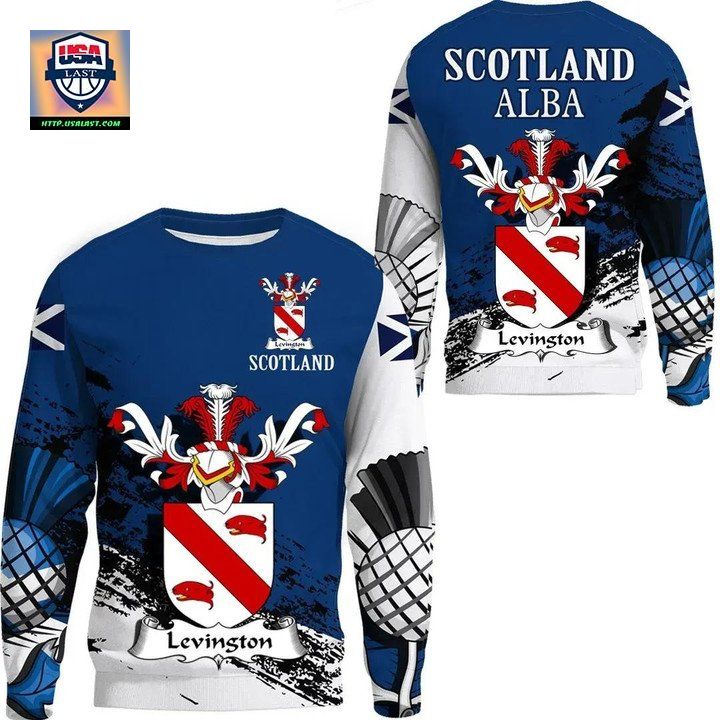 Levington Scottish Family Crest Scotland Special Sweater A7 ? Usalast