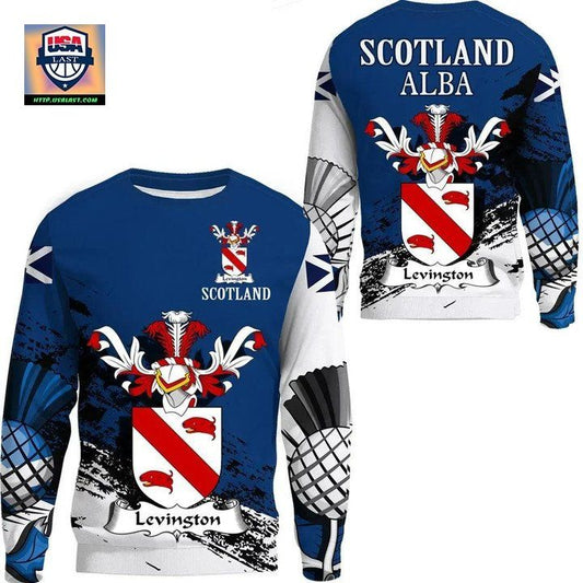 Levington Scottish Family Crest Scotland Special Sweater A7 ? Usalast