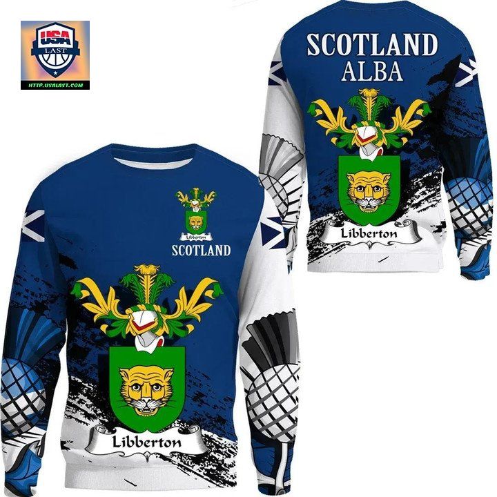 Libberton Scottish Family Crest Scotland Special Sweater A7 ? Usalast