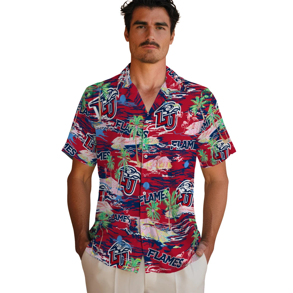 Liberty Flames Flamingo Retreat 2026 Hawaiian Shirt – Moonbestprint
