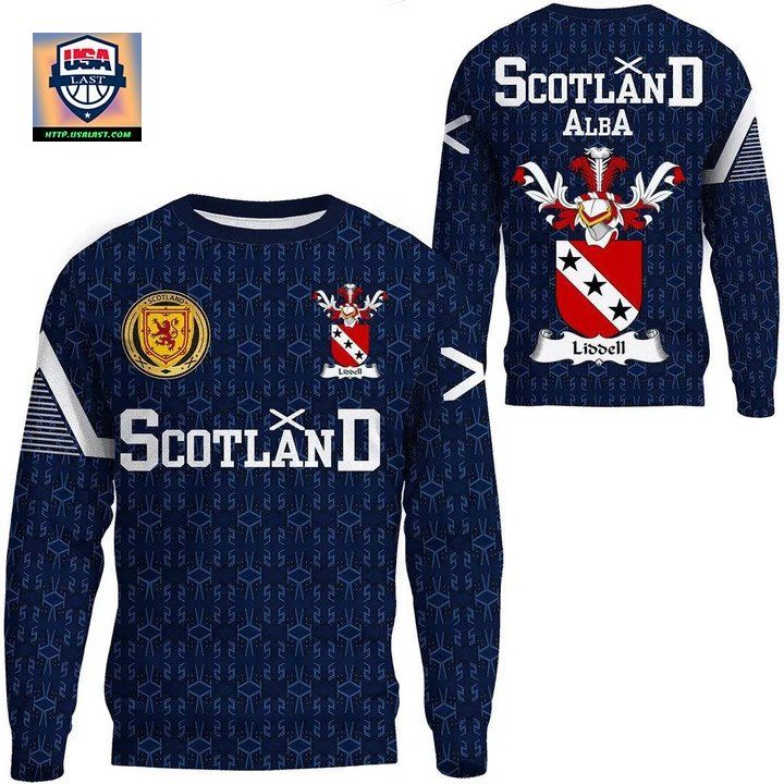 Liddell Family Crest Sweater Scottish Home ? 1991 Style A7 ? Usalast