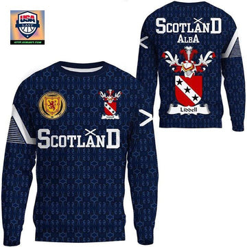 Liddell Family Crest Sweater Scottish Home ? 1991 Style A7 ? Usalast