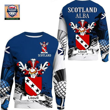 Liddell Scottish Family Crest Scotland Special Sweater A7 ? Usalast
