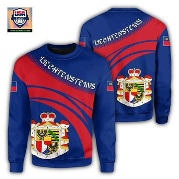 Liechtensteins Coat Of Arms Sweater Cricket Style J5W ? Usalast