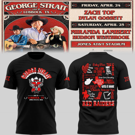 Limited Edition G. Strait x Texas Tech At Jones AT&amp;T Stadium Tshirt | SI43 Moonbestprint