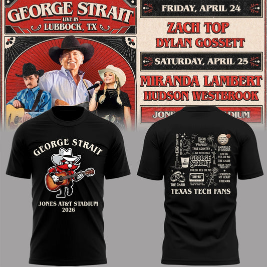 Limited Edition G. Strait x Texas Tech At Jones AT&amp;T Stadium Tshirt | YP26 Moonbestprint