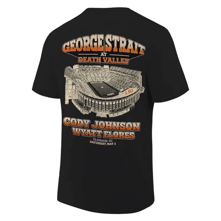 Limited edition George Strait tour Memorial Stadium 2026 - Tshirt Black | NA78 Moonbestprint
