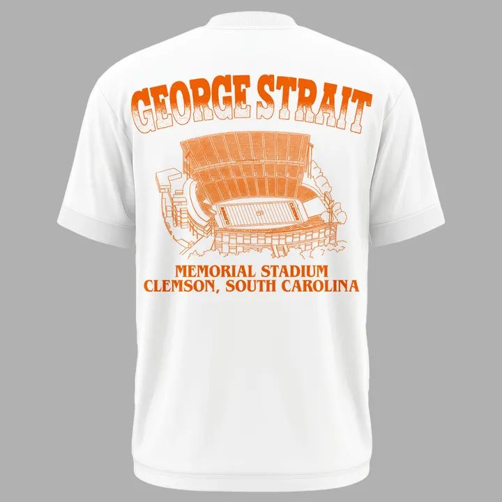 Limited edition George Strait tour Memorial Stadium 2026 - Tshirt White | AH15 Moonbestprint