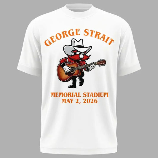 Limited edition George Strait tour Memorial Stadium 2026 T-Shirt White | AI55 Moonbestprint