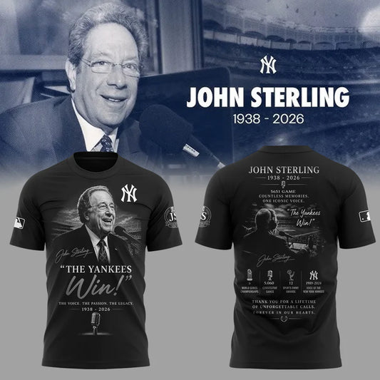 Limited Edition Honoring The Legend, Voice of the Yankees John Sterling TShirt | VO45 Moonbestprint