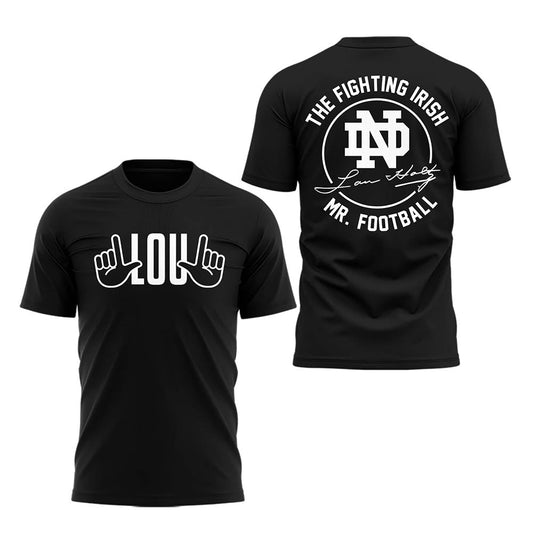Limited Edition Irish FB Remembering the life and legacy of Lou Holtz 1937-2026 TShirt | BW68 Moonbestprint