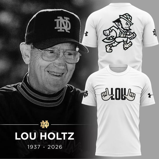 Limited Edition Irish FB Remembering the life and legacy of Lou Holtz 1937-2026 TShirt | DV80 Moonbestprint