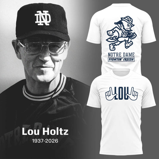Limited Edition Irish FB Remembering the life and legacy of Lou Holtz 1937-2026 TShirt | KZ58 Moonbestprint