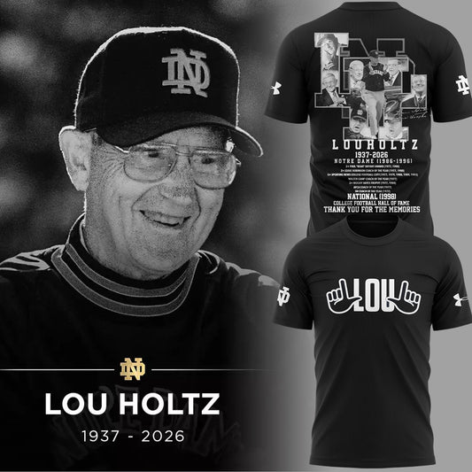 Limited Edition Irish FB Remembering the life and legacy of Lou Holtz 1937-2026 TShirt | QV43 Moonbestprint