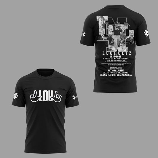 Limited Edition Irish FB Remembering the life and legacy of Lou Holtz 1937-2026 TShirt | QV43 Moonbestprint