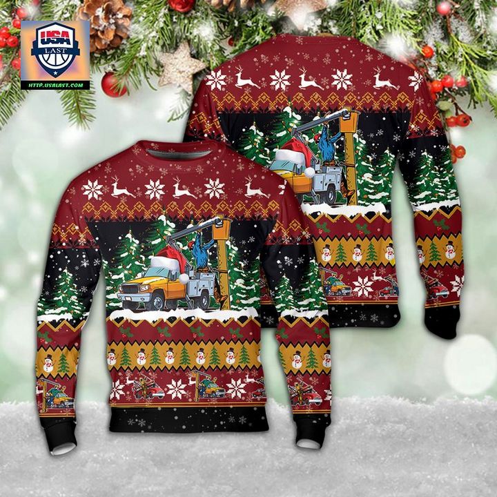 Lineman With Bucket Truck Christmas Sweater 3D ? Usalast