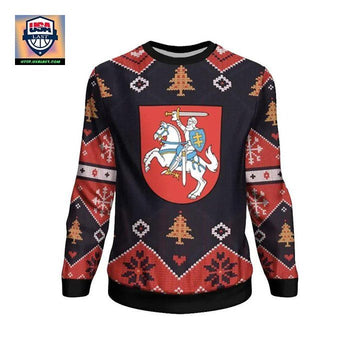 Lithuania Christmas Sweater ? Santa Claus Ho Ho Ho ? Bn1810 ? Usalast