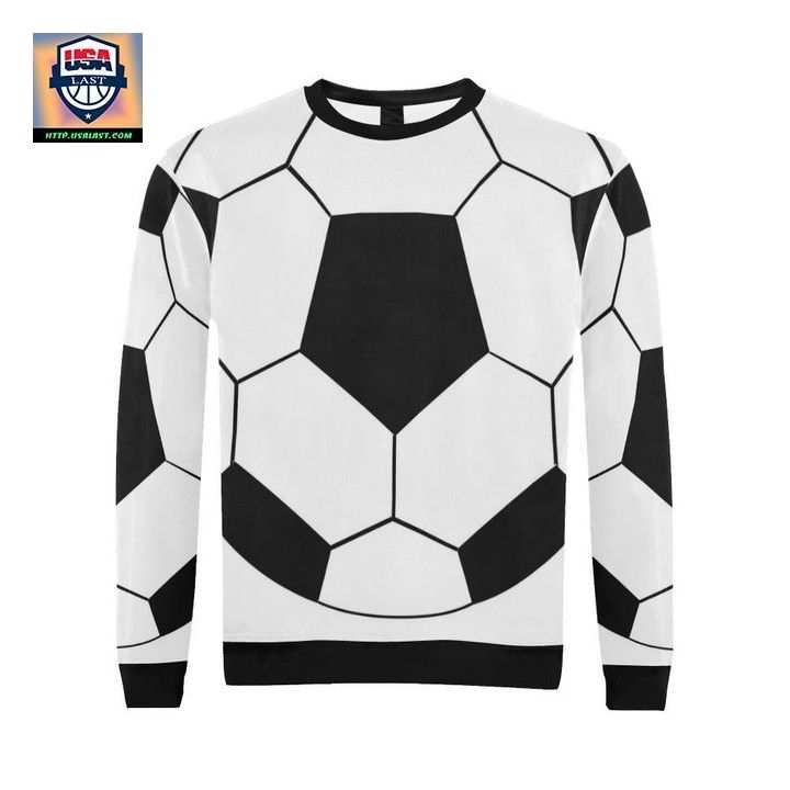 Liu Soccer Ball Pattern All Over Print Crewneck Sweater For Men Large Model H18 Sh4269 ? Usalast