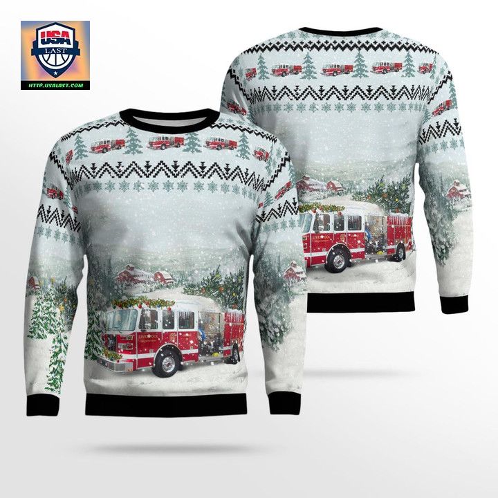 Liverpool Fire Department Liverpool New York Christmas AOP Sweater ? Usalast