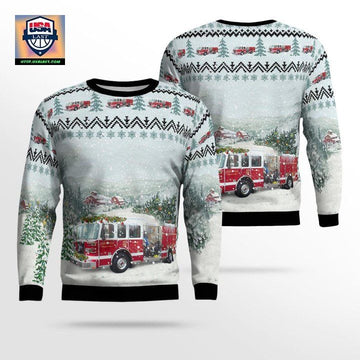 Liverpool Fire Department Liverpool New York Christmas AOP Sweater ? 9D91 ? Usalast