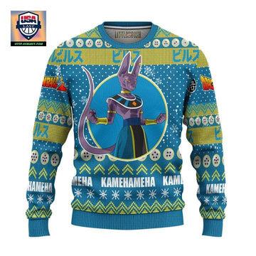 Lord Beerus Ugly Christmas Sweater And 3D Hoodie Dragon Ball Z Xmas Gift ? Usalast