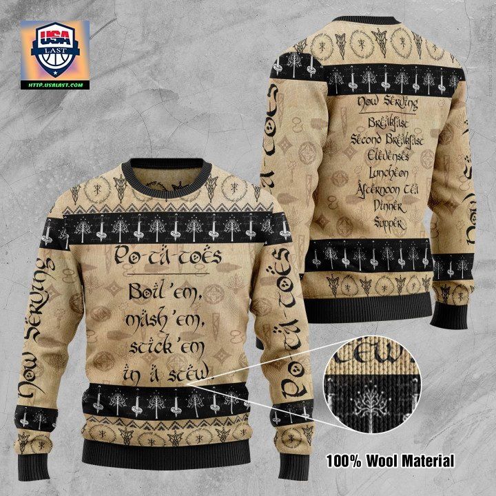 Lord Of The Ring Po Ta Toes Ugly Sweater ? Usalast