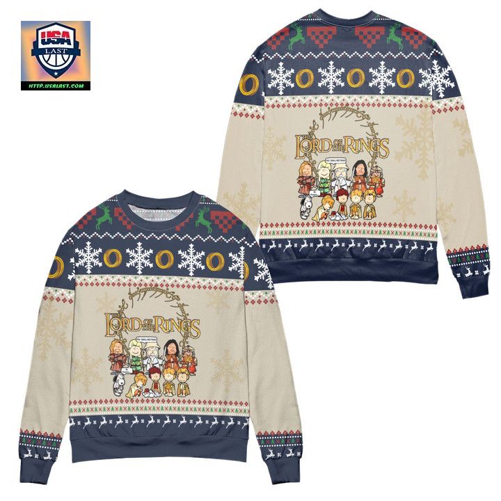 Lord Of The Rings Cute Chibi Characters Ugly Christmas Sweater ? Usalast
