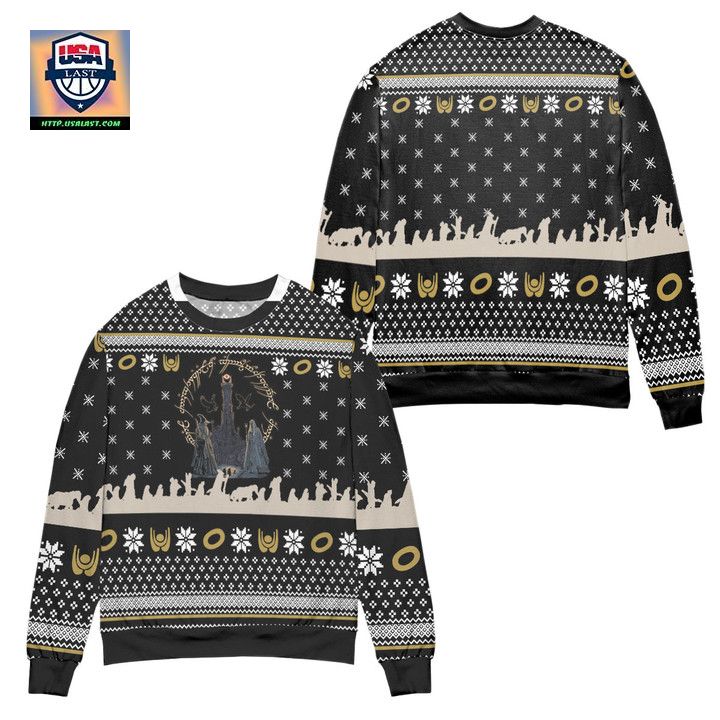 Lord Of The Rings Journeys In Middle Earth Ugly Christmas Sweater ? Black ? Usalast