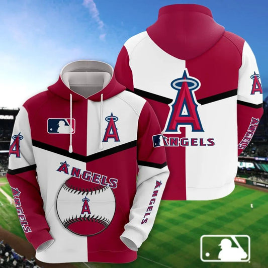 Los Angeles Angels 3D MLB All Over Print Hoodie -Moonbestprint
